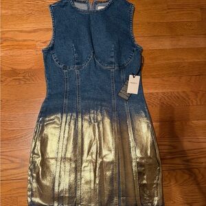 Forever 21 Denim and Gold Kids Dress